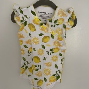 Sammy + Nat Pima collection sleeveless lemon onesie 12 months. Never worn!